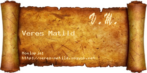 Veres Matild névjegykártya